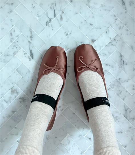 miu miu brown ballet flats|miu mi u shoes.